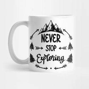 Never Stop Exploring Adventure Mug